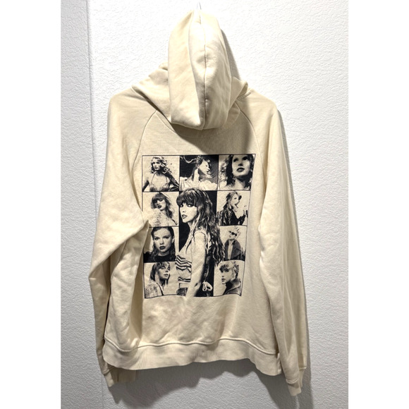 Taylor Swift The Eras Tour Beige Hoodie Sz Small S - Picture 2 of 14